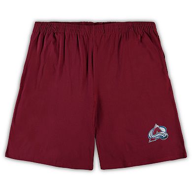 Men's Concepts Sport Burgundy/Heathered Charcoal Colorado Avalanche Big & Tall T-Shirt & Shorts Sleep Set