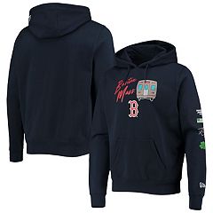 Youth Mitchell & Ness Heather Gray/Navy Boston Red Sox Cooperstown Collection Head Coach Pullover Hoodie