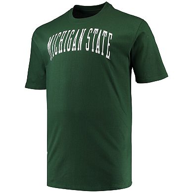 Men's Champion Green Michigan State Spartans Big & Tall Arch Team Logo T-Shirt