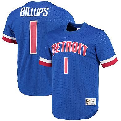 Men's Mitchell & Ness Chauncey Billups Blue Detroit Pistons 2003 Mesh Name & Number T-Shirt