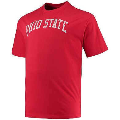Men's Champion Scarlet Ohio State Buckeyes Big & Tall Arch Team Logo T-Shirt