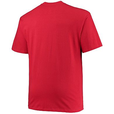 Men's Champion Scarlet Ohio State Buckeyes Big & Tall Arch Team Logo T-Shirt