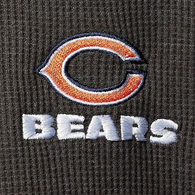 Men's Dunbrooke Heathered Gray Chicago Bears Logo Maverick Thermal Henley Long Sleeve T-Shirt