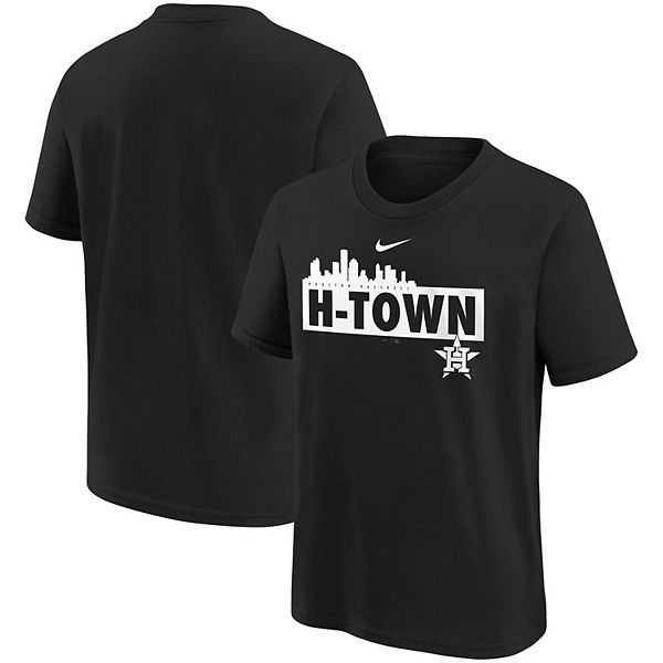 Youth Nike Black Houston Astros Nickname Skyline T-Shirt