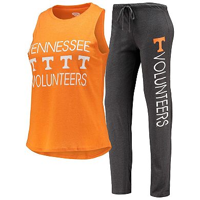 Women's Concepts Sport Charcoal/Tennessee Orange Tennessee Volunteers Tank Top & Pants Sleep Set