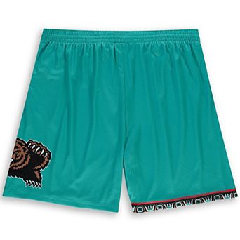 Men's Mitchell & Ness Turquoise Memphis Grizzlies Big & Tall Hardwood Classics Team Swingman Shorts