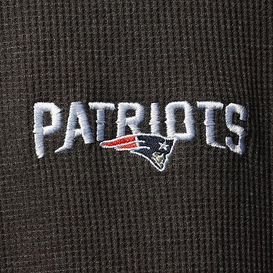 Men's Dunbrooke Heathered Gray New England Patriots Logo Maverick Thermal Henley Long Sleeve T-Shirt