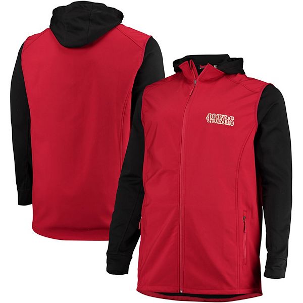 Men's Dunbrooke Scarlet/Gray San Francisco 49ers Big & Tall Alpha Full-Zip  Hoodie Jacket