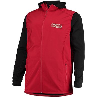 Men's Dunbrooke Scarlet/Gray San Francisco 49ers Big & Tall Alpha Full-Zip Hoodie Jacket
