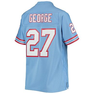 Women's Mitchell & Ness Eddie George Light Blue Houston Oilers Legacy Replica Player Jersey