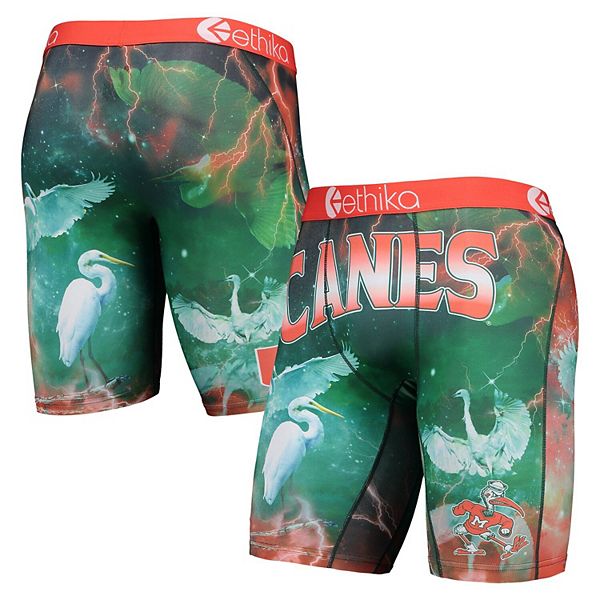 Men's Ethika Green Miami Hurricanes Spirit Boxer Briefs