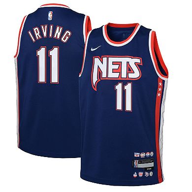 Youth Nike Kyrie Irving Navy Brooklyn Nets 2021/22 Swingman Jersey - City Edition