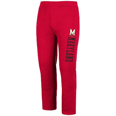 Men's Colosseum Red Maryland Terrapins Fleece Pants