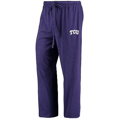 Men's Concepts Sport Purple/Heathered Charcoal TCU Horned Frogs Meter Long Sleeve T-Shirt & Pants Sleep Set