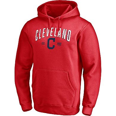 Men's Fanatics Branded Red Cleveland Indians Big & Tall Cooperstown Collection Ultimate Champion Pullover Hoodie