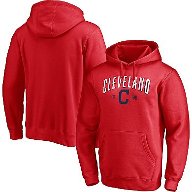 Men's Fanatics Branded Red Cleveland Indians Big & Tall Cooperstown Collection Ultimate Champion Pullover Hoodie