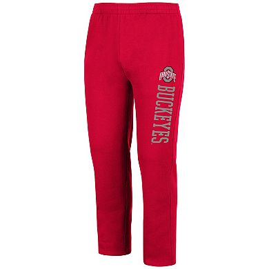 Men's Colosseum Scarlet Ohio State Buckeyes Fleece Pants
