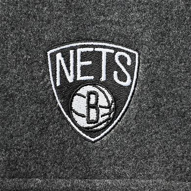 Men's Columbia Brooklyn Nets Heathered Charcoal Flanker Full-Zip Jacket