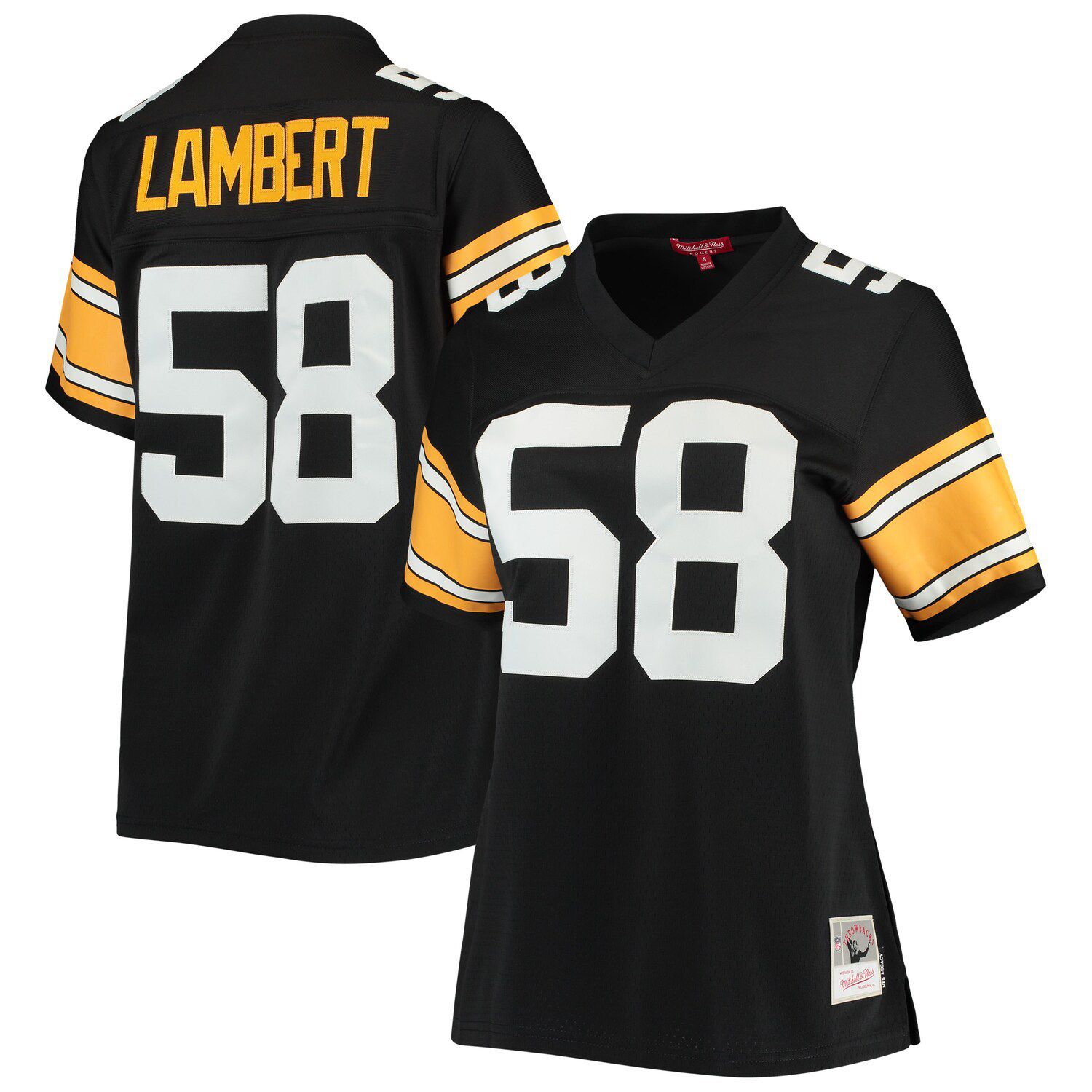 Men's Pittsburgh Steelers Jack Lambert Mitchell & Ness Black 1975 Authentic  Retired Player Jersey