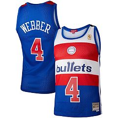 Men's Mitchell & Ness Ben Wallace Red Washington Bullets 1996-97 Hardwood Classics Swingman Jersey