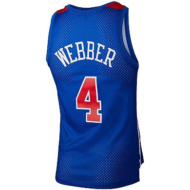Women's Mitchell & Ness Chris Webber Blue Washington Bullets Hardwood Classics 1996/97 Swingman Jersey