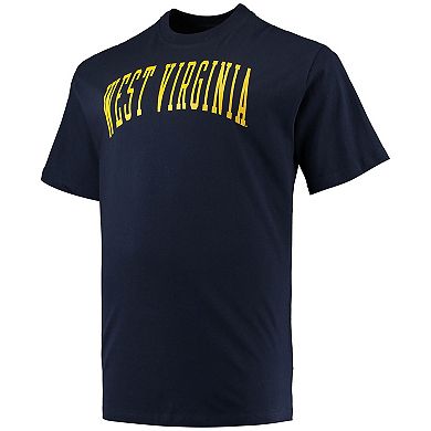 Men's Champion Navy West Virginia Mountaineers Big & Tall Arch Team Logo T-Shirt