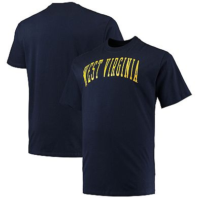 Men's Champion Navy West Virginia Mountaineers Big & Tall Arch Team Logo T-Shirt