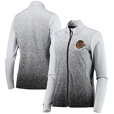 Women's Antigua White/Black Chicago Blackhawks Guide Desert Dry Full-Zip Jacket