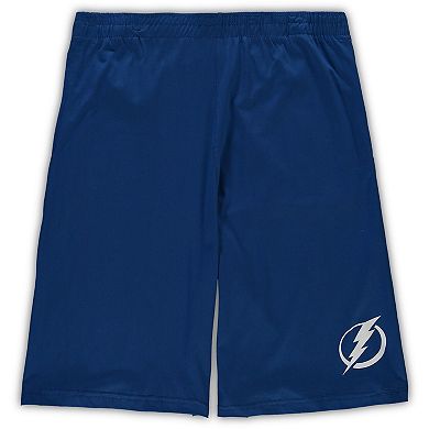 Men's Concepts Sport Blue/Heathered Charcoal Tampa Bay Lightning Big & Tall T-Shirt & Shorts Sleep Set