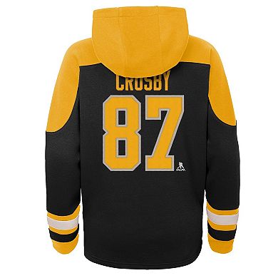 Youth Sidney Crosby Black Pittsburgh Penguins Ageless Must-Have V-Neck Name & Number Pullover Hoodie