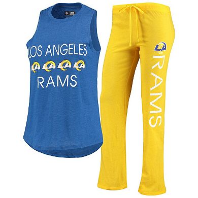 Women's Concepts Sport Gold/Royal Los Angeles Rams Muscle Tank Top & Pants Sleep Set
