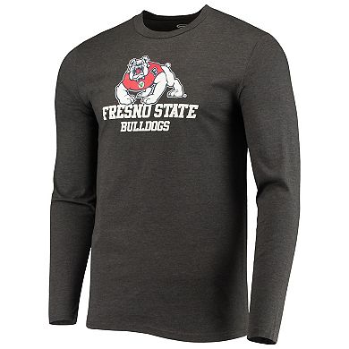 Men's Concepts Sport Red/Heathered Charcoal Fresno State Bulldogs Meter Long Sleeve T-Shirt & Pants Sleep Set