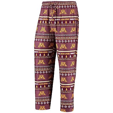 Men's Concepts Sport Maroon Minnesota Golden Gophers Ugly Sweater Long Sleeve T-Shirt and Pants Sleep Set
