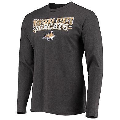 Men's Concepts Sport Navy/Heathered Charcoal Montana State Bobcats Meter Long Sleeve T-Shirt & Pants Sleep Set