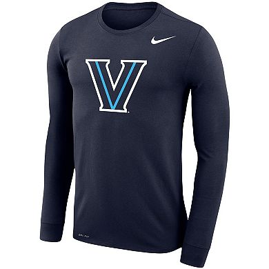 Men's Nike Navy Villanova Wildcats School Logo Legend Performance Long Sleeve T-Shirt