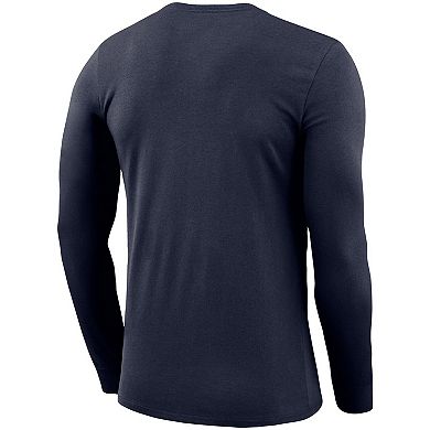 Men's Nike Navy Villanova Wildcats School Logo Legend Performance Long Sleeve T-Shirt