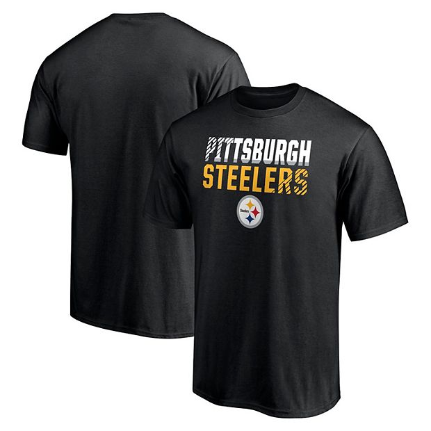 Men's Fanatics Branded Heathered Gray Pittsburgh Steelers Fade Out Pullover  Hoodie