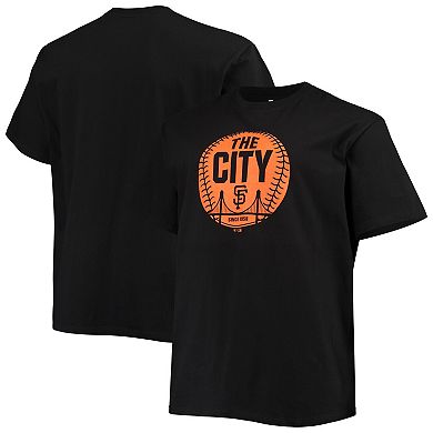 Men's Black San Francisco Giants Big & Tall Hometown Collection City Ball T-Shirt
