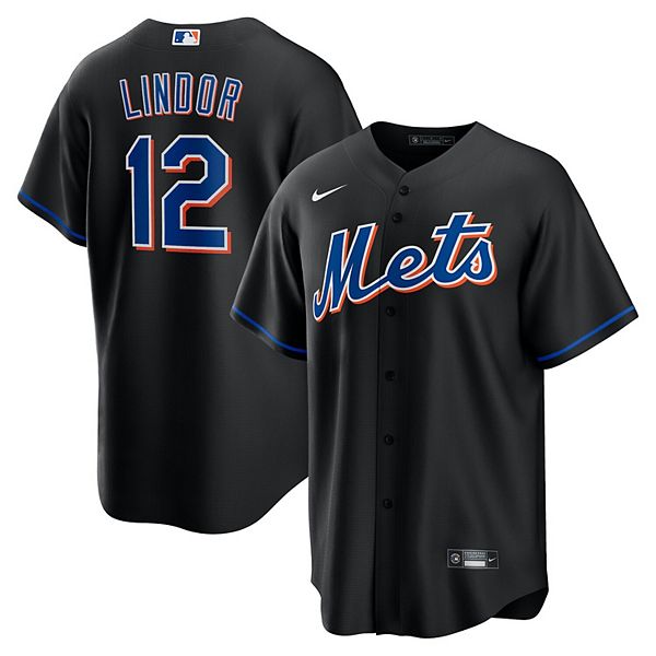 Francisco Lindor #12 - Game Used Black Jersey - Dirt on Chest - 1-4 - Mets  vs. Pirates - 9/16/22 - Mets Win 4-3