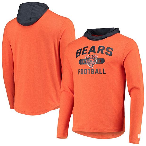 Men's New Era Navy Chicago Bears Current Day Long Sleeve Hoodie T-Shirt Size: Small