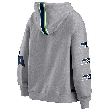 Women's WEAR by Erin Andrews Gray Seattle Seahawks Full-Zip Hoodie