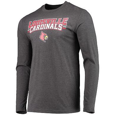 Men's Concepts Sport Red/Heathered Charcoal Louisville Cardinals Meter Long Sleeve T-Shirt & Pants Sleep Set