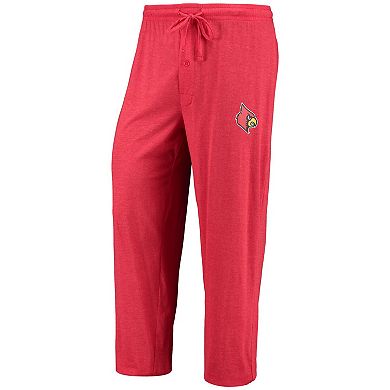 Men's Concepts Sport Red/Heathered Charcoal Louisville Cardinals Meter Long Sleeve T-Shirt & Pants Sleep Set