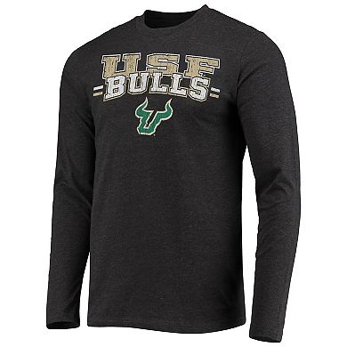 Men's Concepts Sport Green/Heathered Charcoal South Florida Bulls Meter Long Sleeve T-Shirt & Pants Sleep Set