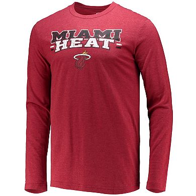 Men's Concepts Sport Black/Red Miami Heat Long Sleeve T-Shirt & Pants Sleep Set