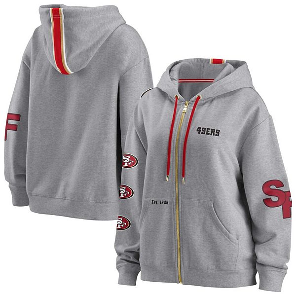 WEAR by Erin Andrews San Francisco 49ers Women's White Domestic Pullover  Sweatshirt