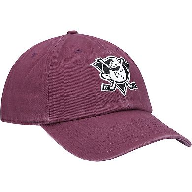Men's '47 Purple Anaheim Ducks Alternate Logo Clean Up Adjustable Hat
