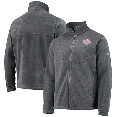 Men's Columbia New York Knicks Heathered Charcoal Flanker Full-Zip Jacket