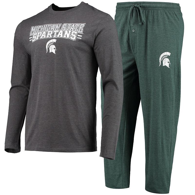 Mens Concepts Sport Green/Heathered Charcoal Michigan State Spartans Meter