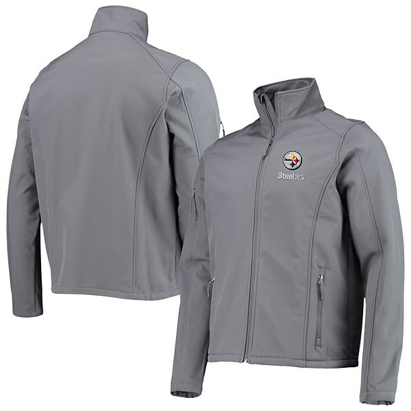 Men's Dunbrooke Charcoal Pittsburgh Steelers Sonoma Softshell Full-Zip ...